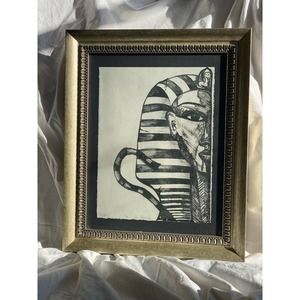 Framed “Egyptian” Art, numbered & signed by artist, pharaoh King Tut Tutankhamun